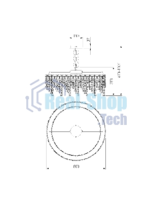 60159/ подвесной светильник/ хром/ прозрачный хрусталь Strotskis Smart