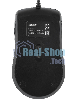 Мышь проводная Acer OMW136 черный, 1200 dpi, USB, кнопки - 3