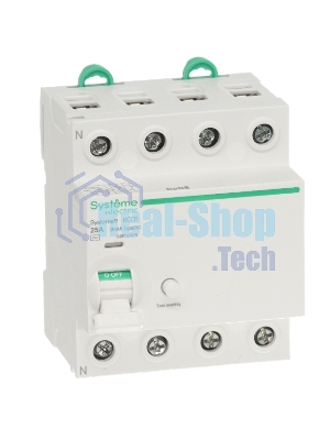 Выключатель дифференциального тока (ВДТ) 25A 4P 30мА Тип-AC 400В (кратно 1) Systeme9