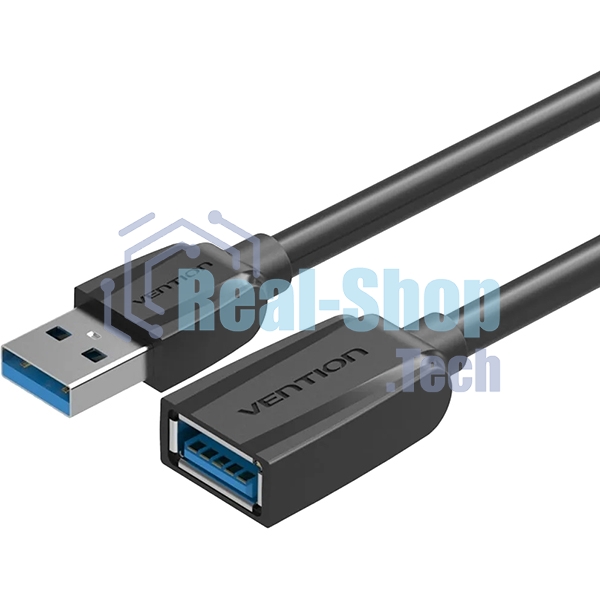 Кабель-удлинитель Vention USB 3.0 AM/AF - 1.5м Black Edition