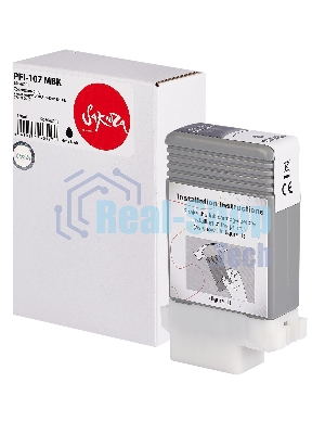 Картридж струйный Sakura 6704B001 (PFI-107 MBK) для Canon, черный матовый, 130 мл.