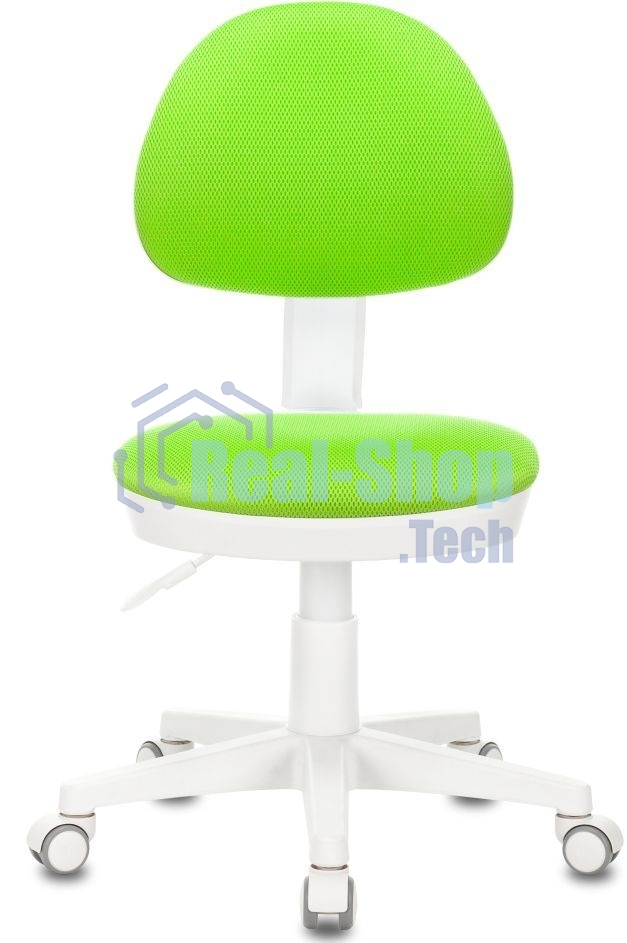 Кресло детское Бюрократ KD-3 салатовый TW-18 крестов. пластик белый