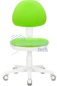 Кресло детское Бюрократ KD-3 салатовый TW-18 крестов. пластик белый