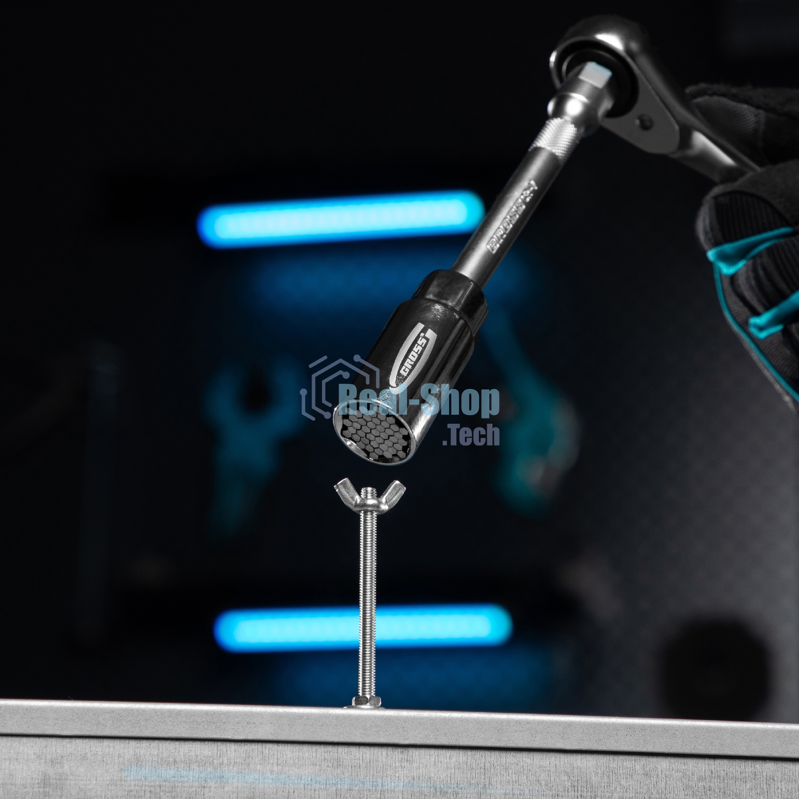 Головка торцевая Gross 13191 многоразмерная CrV 6-21 мм под квадрат 3/8