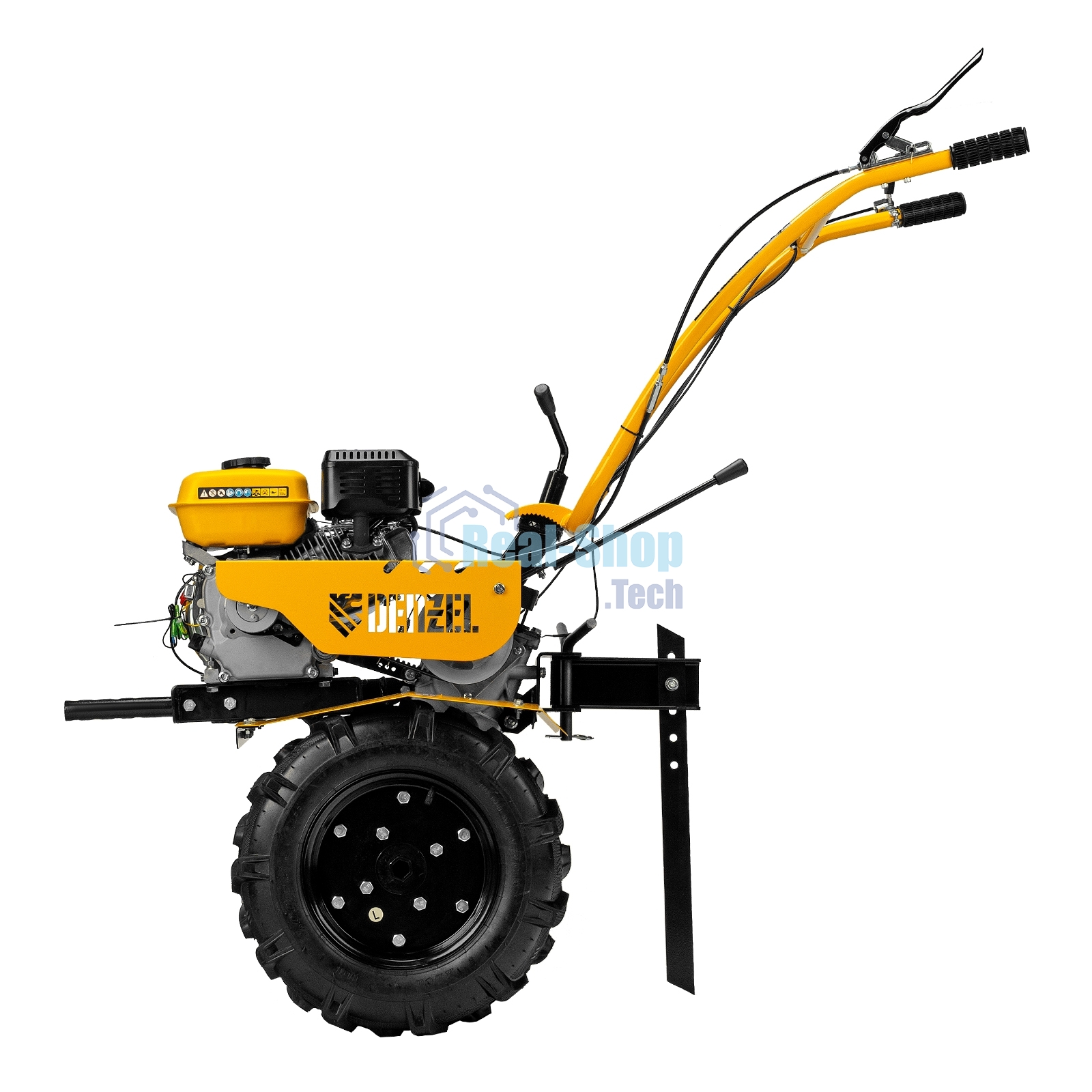 Мотоблок Denzel DPT-170S, 7 л.с., ремен.сцеп, фрез 3х4, ШОМ, передачи 2В/1Н