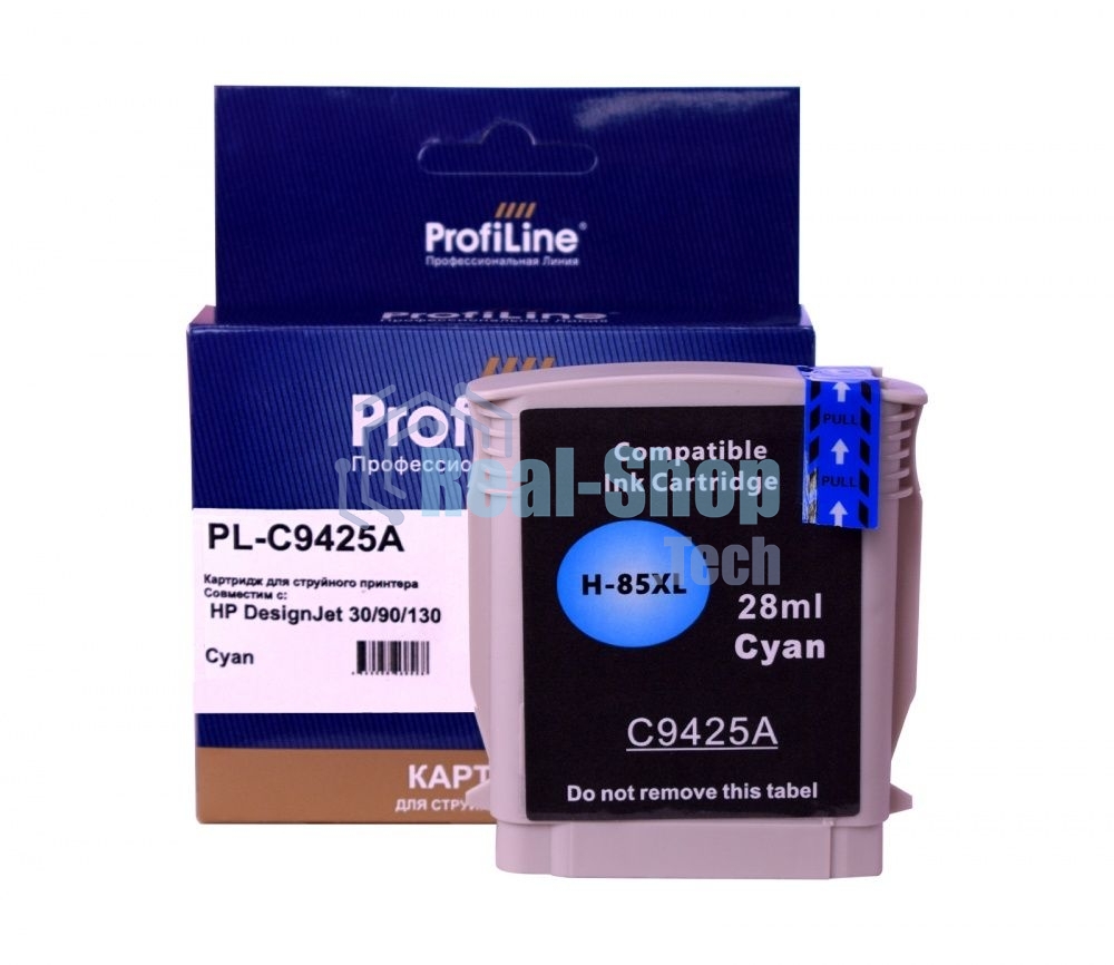 Картридж струйный ProfiLine PL-C9425A (№85) для принтеров HP DesignJet 30/90/130 с чернилами Cyan