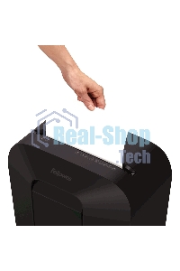 Шредер Fellowes PowerShred LX50 черный (секр.P-4)/перекрестный/9лист./17лтр./скрепки/скобы/пл.карты