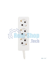 Удлинитель PROconnect 3 гнезда, 10 м, 3х0.75 мм², с/з, белый