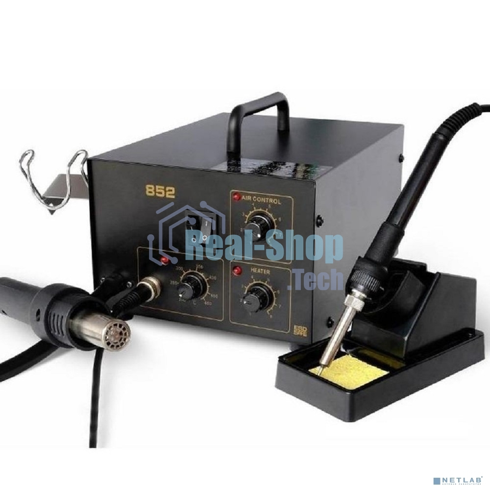 Паяльная станция Rexant, 2 в 1: паяльник+термофен, 150-480 °С