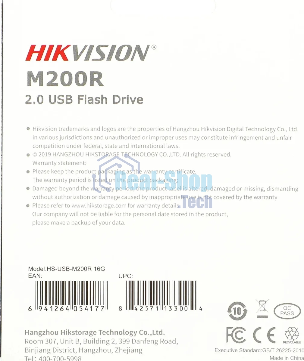 Флешка USB Hikvision 16 Gb HS-USB-M200R/16G USB 2.0 черный