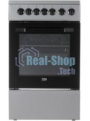 Плита электрическая Beko FFSE57114GS серебристый, конфорок 4 шт, духовка 55 л, 50 см x 85 см x 60 см