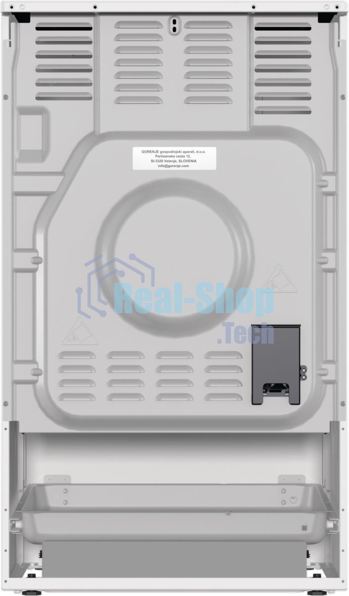 Плита электрическая Gorenje GECS5C70WA белый, конфорок 4 электрических, духовка 70 л, 50 см x 85 см x 59.4 см