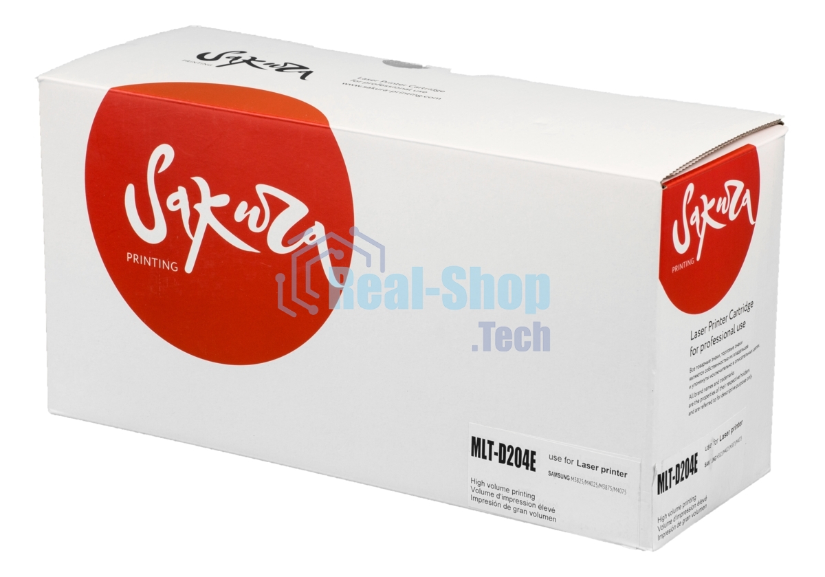 Картридж лазерный Sakura MLTD204E для Samsung SL-M3325/3375/3825/3875/4025/4075 черный, 10 000к.