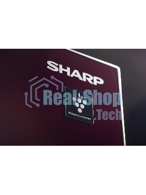 Холодильник Sharp SJ-GX98PRD темно-бордовый стекло трехкамерный Side by Side 394/211л морозилка снизу, No Frost, Side by Side