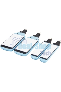 Щипцы для волос Galaxy GL 4505, голубой, 65 Вт, нагревательный элемент с защитой от перегрева, сменные пластины с керамическим покрытием: 89x27,5 мм и 89x57 мм, ЖК-дисплей с индикацией температуры, регулятор температурных режимов, шнур питания, вращающийс