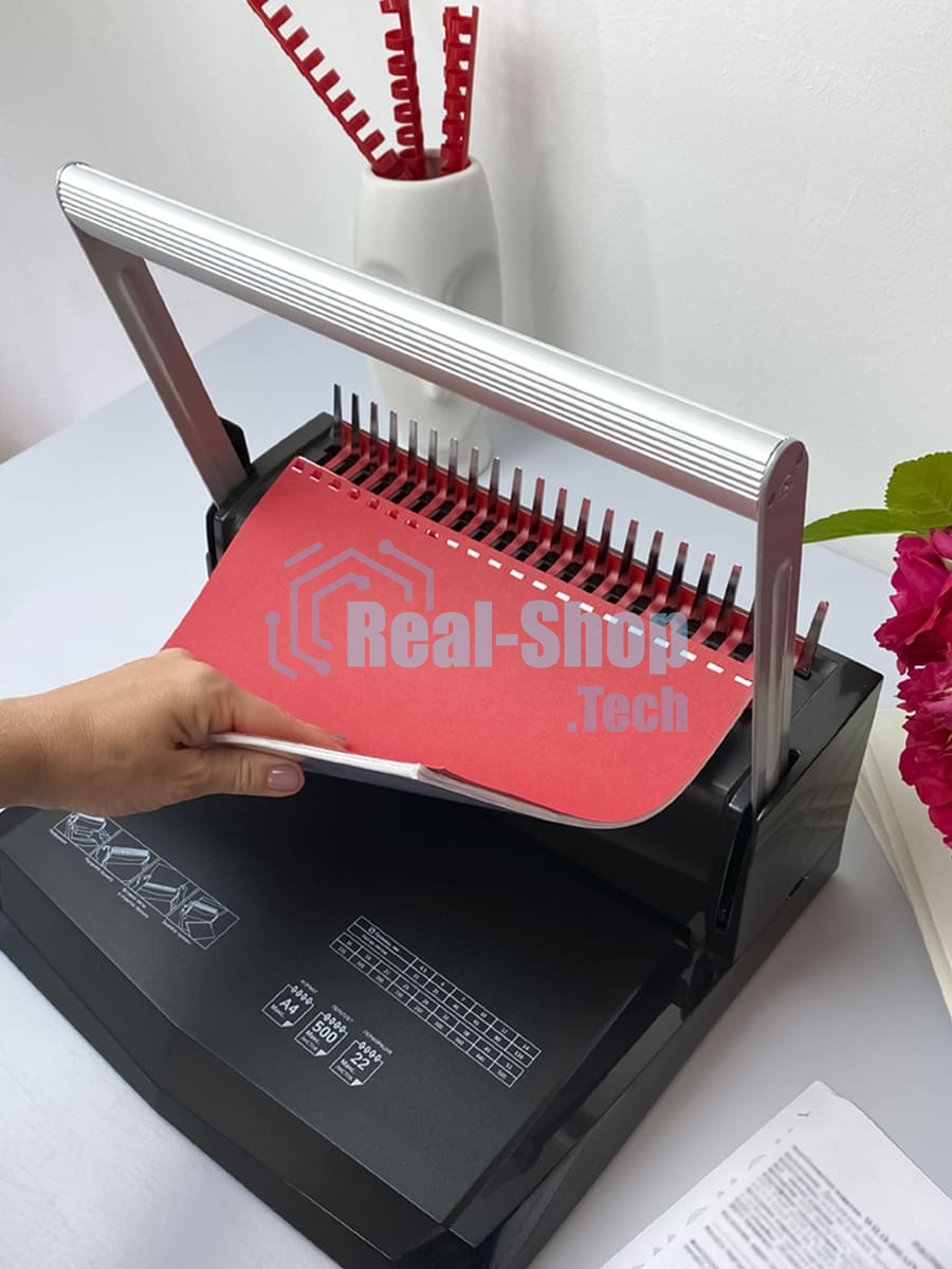 Переплетчик Heleos БП-22 A4/перф.13л.сшив/макс.500л./пластик.пруж. (6-51мм)