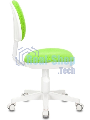 Кресло детское Бюрократ KD-3 салатовый TW-18 крестов. пластик белый