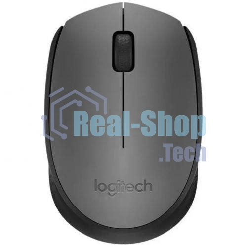 Мышь беспроводная Logitech M170 черный/темно-серый, 1000 dpi, радиоканал, USB, кнопки - 3
