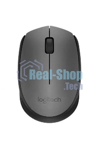 Мышь беспроводная Logitech M170 черный/темно-серый, 1000 dpi, радиоканал, USB, кнопки - 3