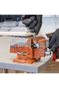 Тиски слесарные Sparta 100мм поворотные с наковальней