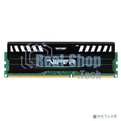 Оперативная память Patriot Viper 3, DDR3, 8GB (1x8 GB), 1600 MHz, CL10, DIMM, радиатор, черный