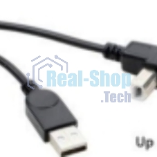 Кабель USB 2.0 на USB-B угол вверх 0,3 м