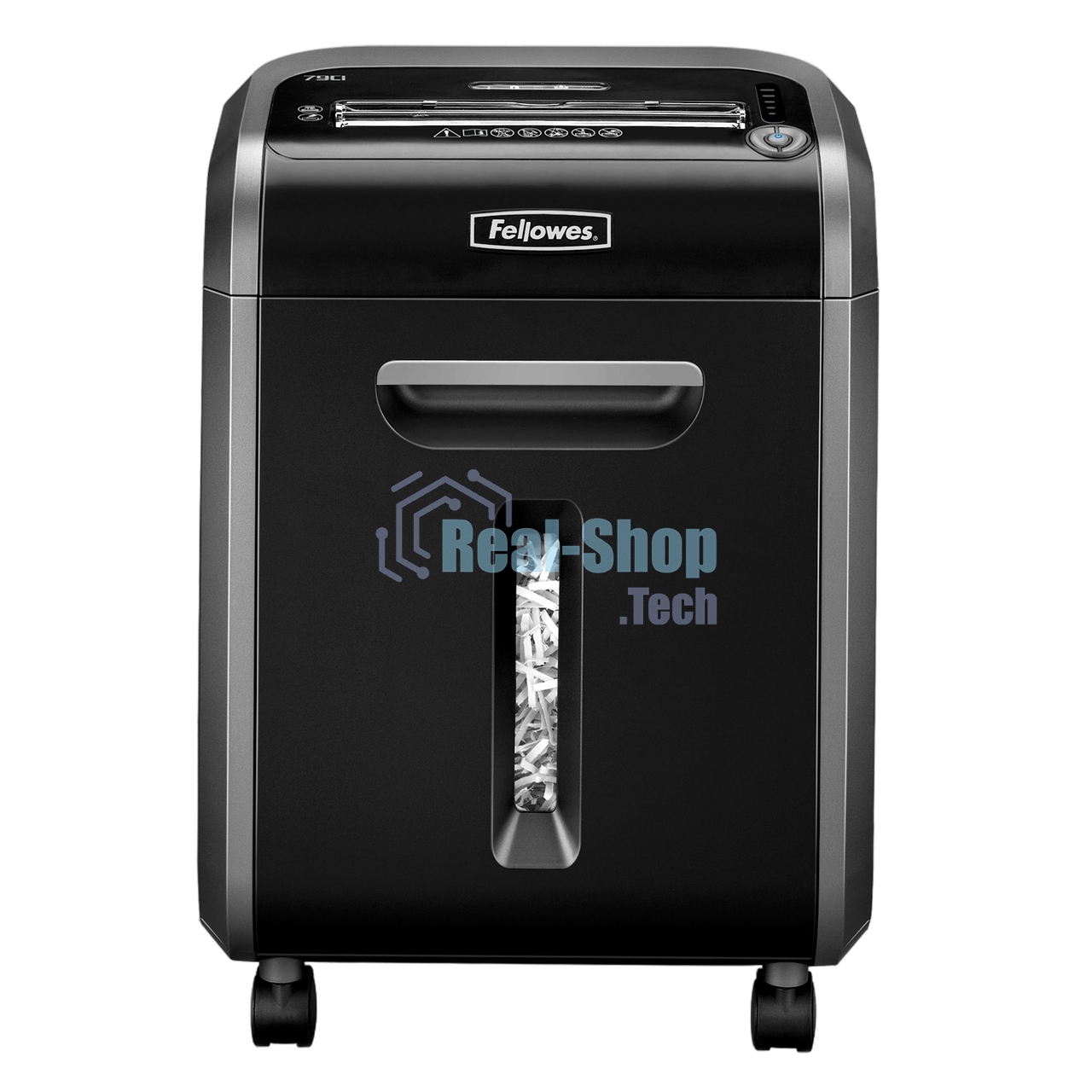 Шредер Fellowes 79Ci. (14 листов), 23 литра, 3,9х38 мм (класс 3), 100%Jam Proof, уничтожает: скобы/скрепки/карты/CD