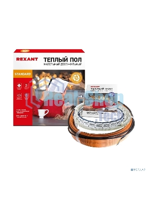 Теплый пол Rexant Standard RND-180-2700 (2700Вт/180м/S обогрева, м2: 17,0-22,5) (двух жильный)