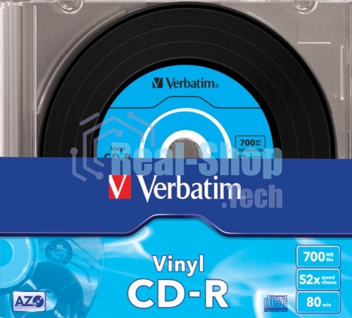 Диск CD-R Verbatim 700Mb 52x Slim case (10шт) (43415)
