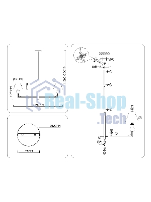 Люстра Ambrella light LH75162/7 BS/FR латунь/белый матовый E14*7 max 40W D890*580