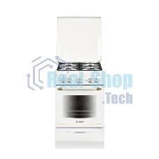 Плита газовая Gefest ПГ 5100-02 0185 белый, конфорок 4 шт, духовка 52 л, 50 см x 85 см x 58.5 см