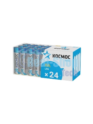 Элемент питания алкалиновый LR6 пласт. бокс (уп.24шт) Космос KOCLR6_24BOX