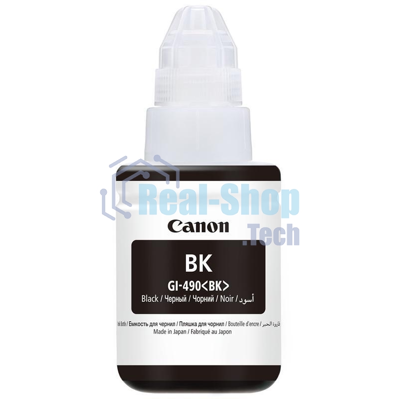 Чернила Canon GI-490BK 0663C001 черный для Canon Pixma G1400/2400/3400 (135мл)
