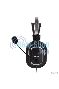 Гарнитура проводная с микрофоном A4Tech HU-50 черный 2м накладные USB оголовье