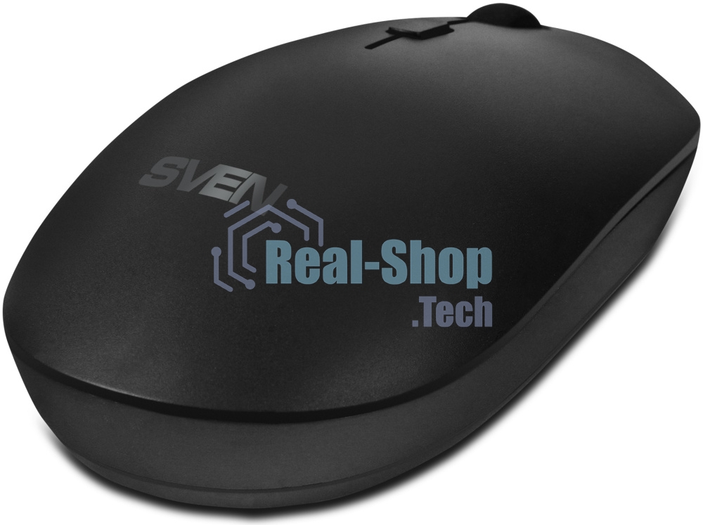 Мышь беспроводная SVEN RX-222W черный, 1800 dpi, радиоканал, Bluetooth, USB, кнопки - 4
