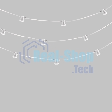 Гирлянда Neon-night Белт-Лайт 2 жилы, 50 м, шаг 40 см, 125 патронов E27, IP65, белый круглый провод