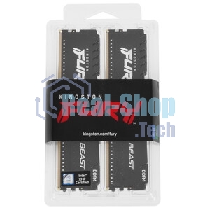 Оперативная память Kingston Fury Beast, DDR4, 128GB (4x32 GB), 3200 MHz, CL16, DIMM, с радиатором, черный