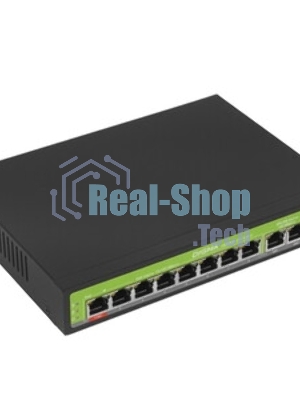 Коммутатор Digma DSP208F-2F-T120 V1, 10×100 Мбит/с, неуправляемый