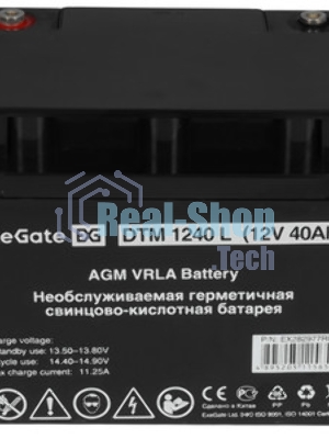 Батарея для ИБП ExeGate EX282977RUS DTM 1240 L (12V 40Ah), клеммы под болт М5