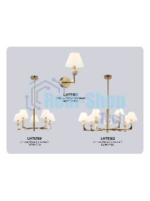 Люстра Ambrella light LH75162/7 BS/FR латунь/белый матовый E14*7 max 40W D890*580