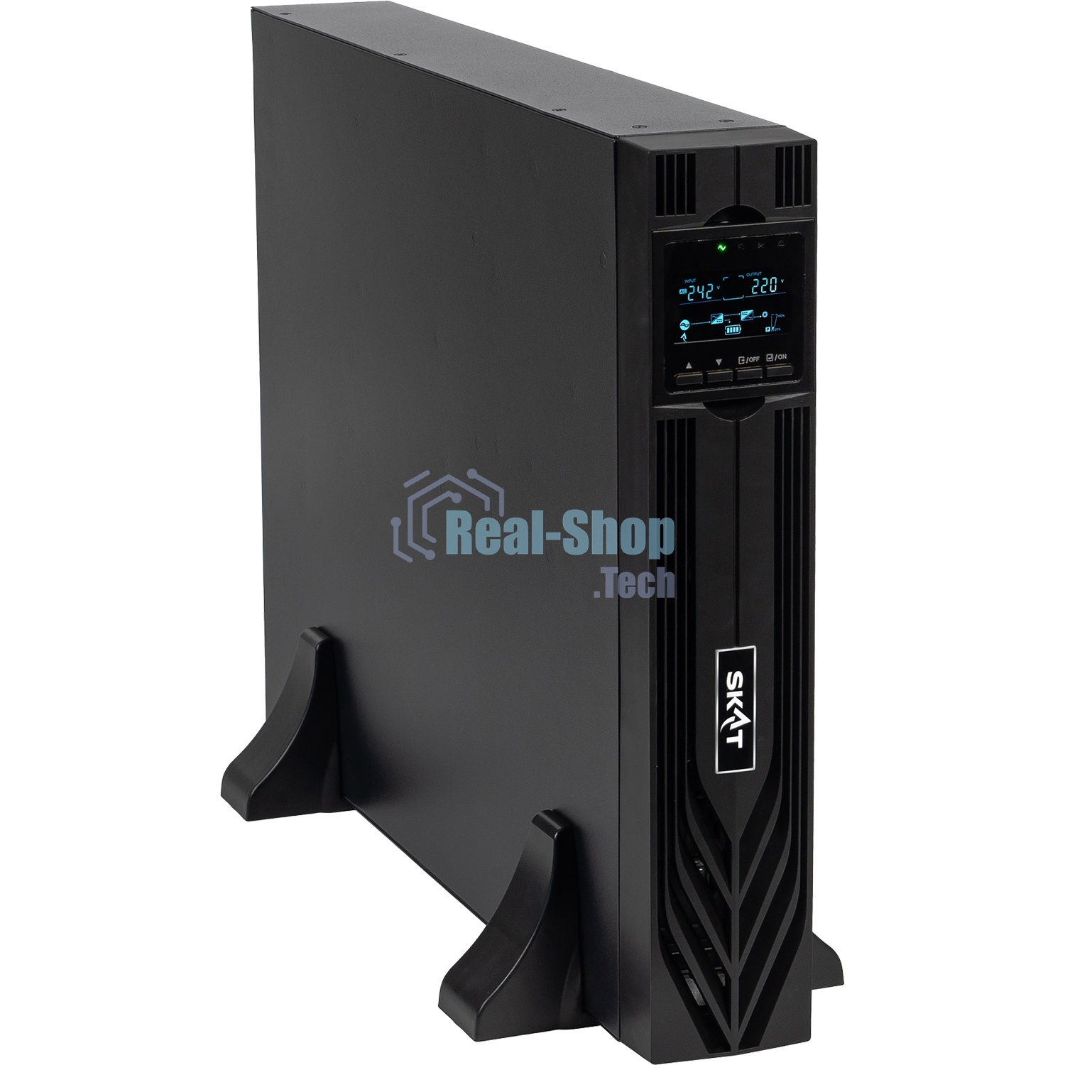 Источник бесперебойного питания Бастион SKAT-UPS 3000-RACK-ON-6X9 P3 Online, синус, 3000ВА/3000 Вт, стойка/на пол, 2xSchuko+1xC19, встр. АКБ 72В (6x9 А·ч), SNMP/USB/RS-232/EPO, доп блок до 4 шт SKAT BC 72/18S3, МПТ (8772)