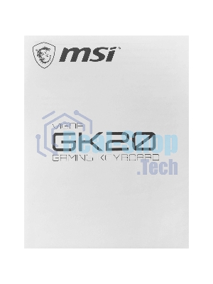 Клавиатура проводная MSI VIGOR GK20 RU черный USB Multimedia for gamer LED (подставка для запястий)