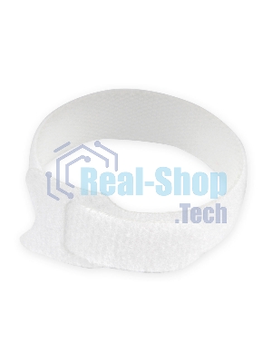 Хомуты-липучки на основе ленты Velcro VT-145x11WT 145 x 11 мм, белые (12 шт.)