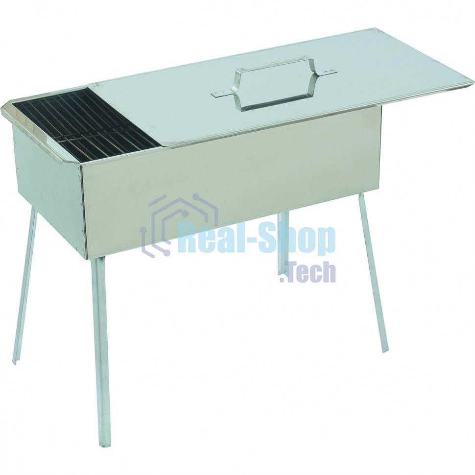 Коптильня двухъярус. 500x270x175 мм,нерж. сталь 0,8 мм, с поддон,на ножках, Camping Palisad