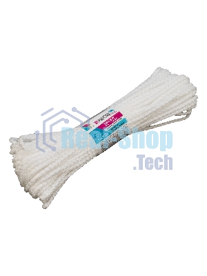 Шнур бельевой HomePalisad полипропиленовый с сердечником, 5 мм L 20 м, белый