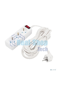 Удлинитель PROconnect 3 гнезда, 10 м, 3х0.75 мм², с/з, с кнопкой, белый