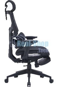 Кресло компьютерное Cactus CS-CHR-MC01-BK черный, сетка, эко.кожа, с подголов. крестов. пластик