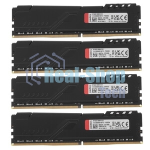 Оперативная память Kingston Fury Beast, DDR4, 128GB (4x32 GB), 3200 MHz, CL16, DIMM, с радиатором, черный