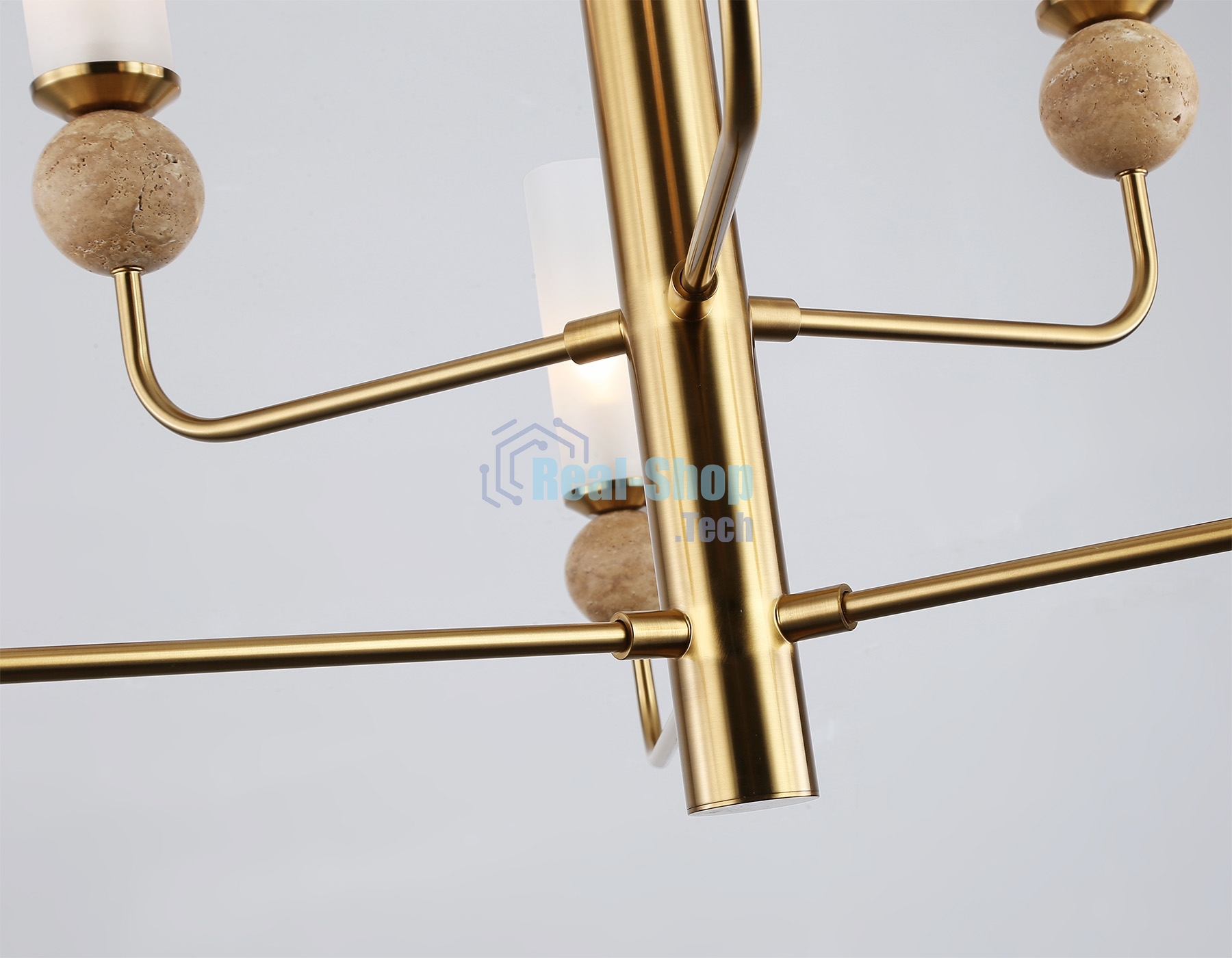 Люстра Ambrella light LH53251/6 BS/FR латунь/белый матовый E14*6 max 40W D1050*1445