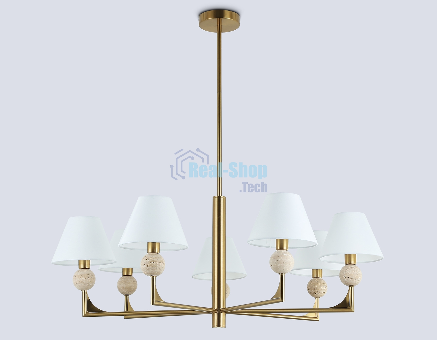 Люстра Ambrella light LH75162/7 BS/FR латунь/белый матовый E14*7 max 40W D890*580